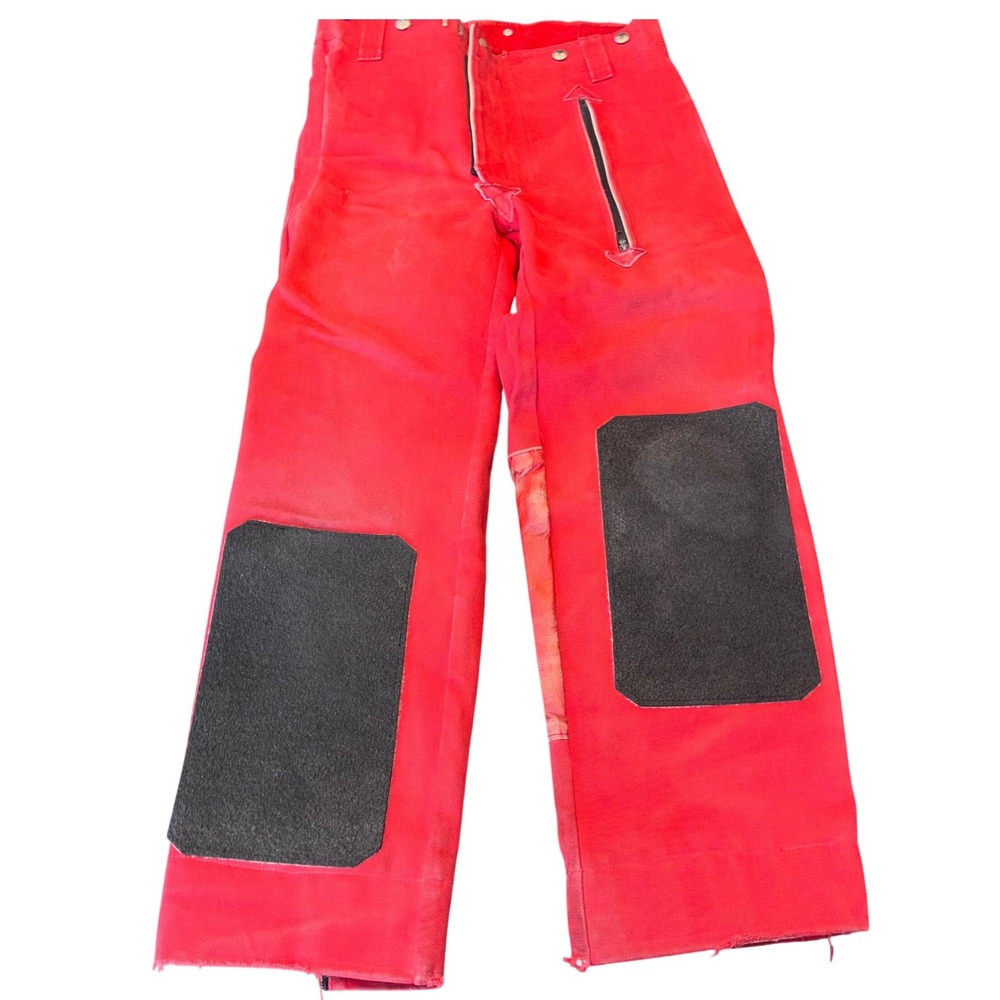 Vintage Kurt Thune Teema Line OY Shooting Trousers‎ Red Canvas 28" Finland